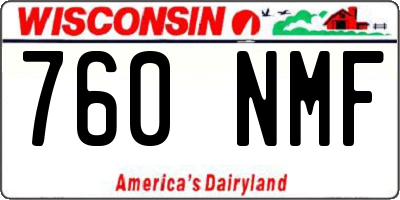 WI license plate 760NMF