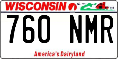 WI license plate 760NMR