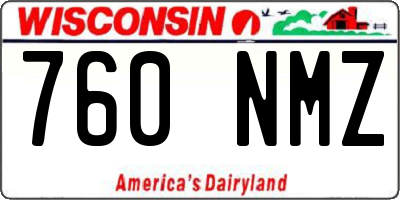 WI license plate 760NMZ