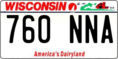 WI license plate 760NNA