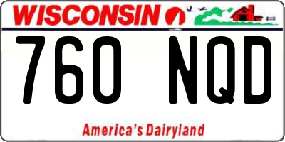 WI license plate 760NQD