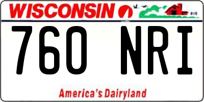 WI license plate 760NRI
