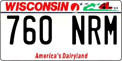 WI license plate 760NRM