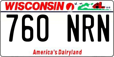 WI license plate 760NRN
