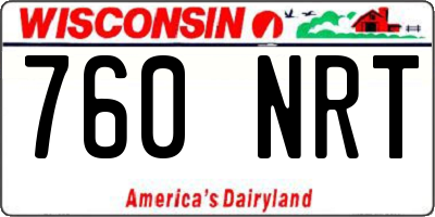 WI license plate 760NRT