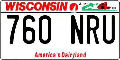 WI license plate 760NRU