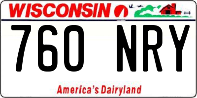 WI license plate 760NRY