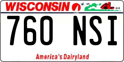 WI license plate 760NSI