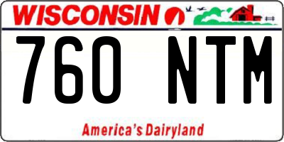 WI license plate 760NTM