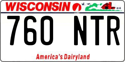 WI license plate 760NTR