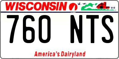 WI license plate 760NTS