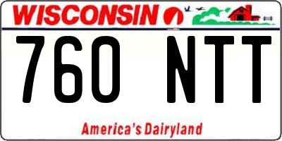 WI license plate 760NTT