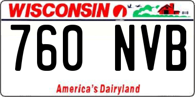 WI license plate 760NVB