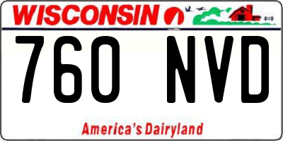 WI license plate 760NVD