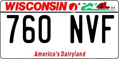 WI license plate 760NVF