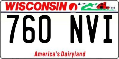 WI license plate 760NVI