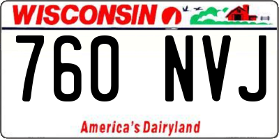 WI license plate 760NVJ