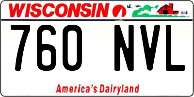 WI license plate 760NVL