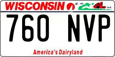 WI license plate 760NVP