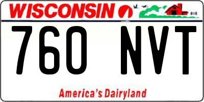 WI license plate 760NVT