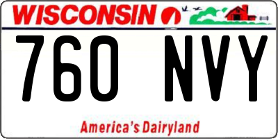 WI license plate 760NVY