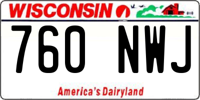 WI license plate 760NWJ