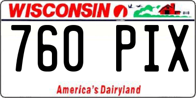 WI license plate 760PIX