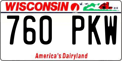 WI license plate 760PKW