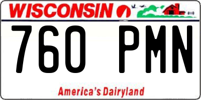 WI license plate 760PMN