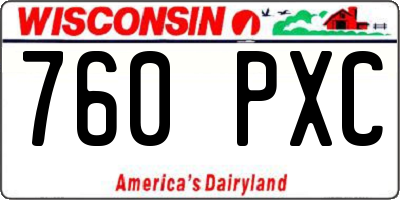 WI license plate 760PXC
