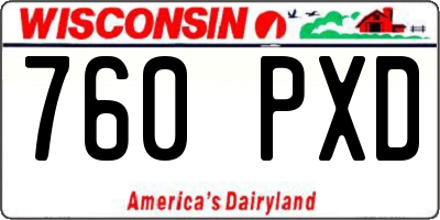 WI license plate 760PXD