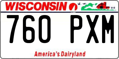 WI license plate 760PXM
