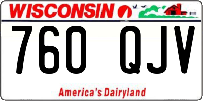 WI license plate 760QJV
