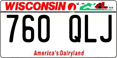 WI license plate 760QLJ