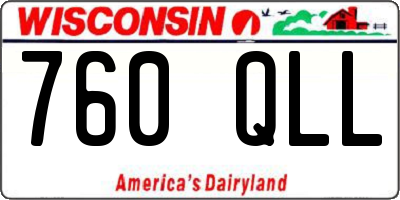 WI license plate 760QLL