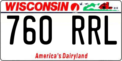 WI license plate 760RRL