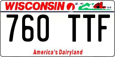 WI license plate 760TTF