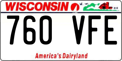 WI license plate 760VFE