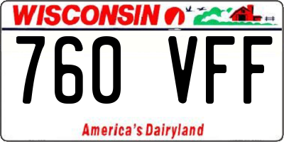 WI license plate 760VFF
