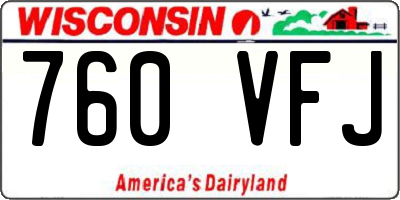 WI license plate 760VFJ