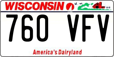 WI license plate 760VFV