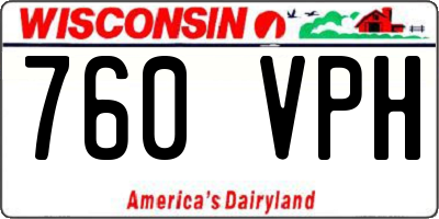 WI license plate 760VPH