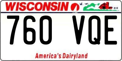 WI license plate 760VQE