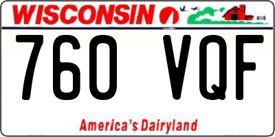 WI license plate 760VQF