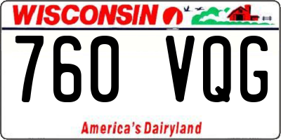 WI license plate 760VQG