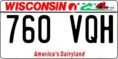 WI license plate 760VQH