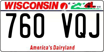 WI license plate 760VQJ