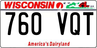 WI license plate 760VQT