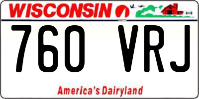 WI license plate 760VRJ