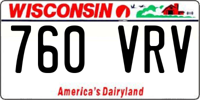 WI license plate 760VRV
